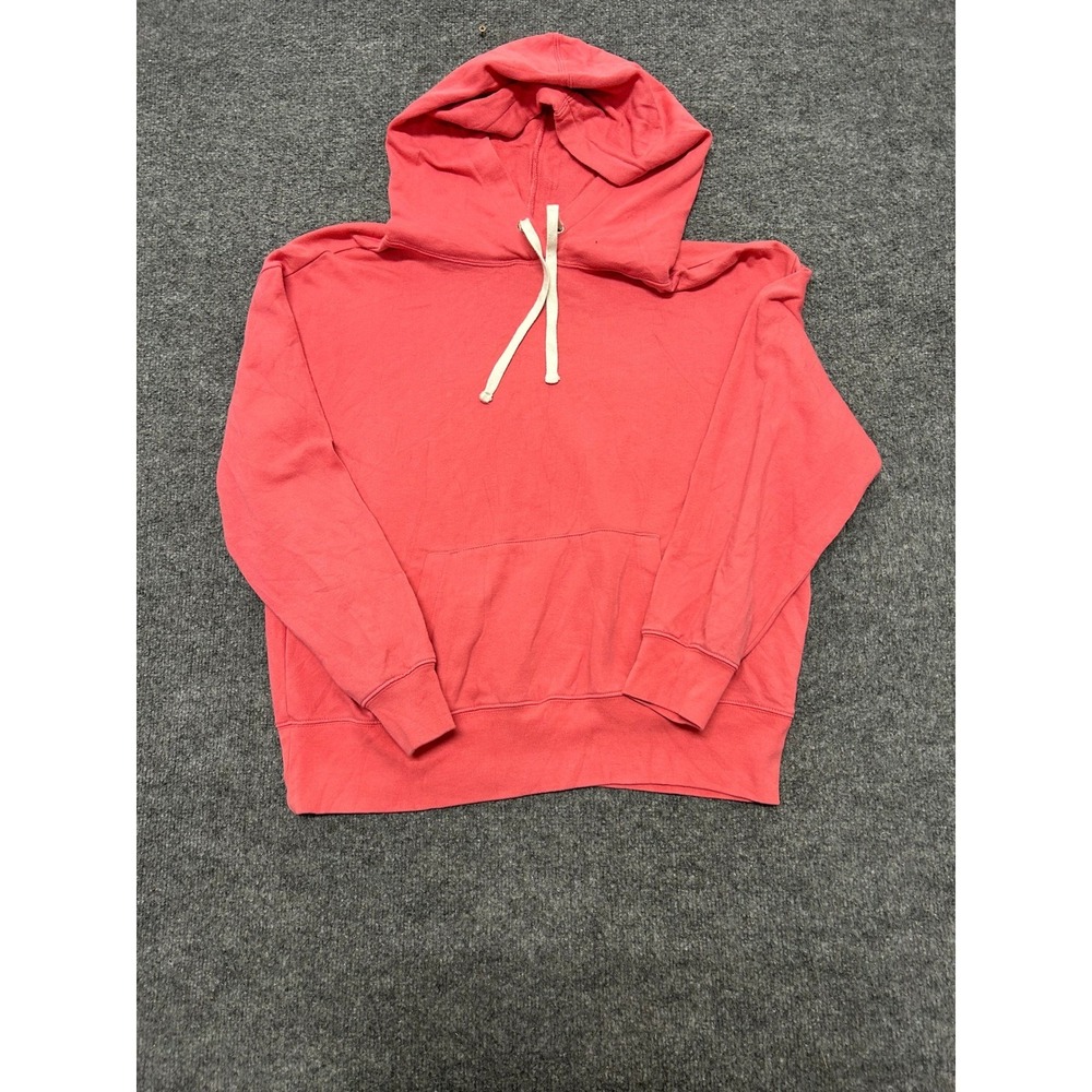 Gap Hoodie Womens Size L Pink Coral Long Sleeve Pullover Casual Relaxed Fit